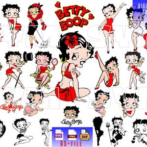 Betty Boop SVG Bundle,Betty Boop Layered,SVG, Easy Cut,Tshirt print Betty Boop Png,Cricut Cut File,Silhouette,Cut File, Instant Download