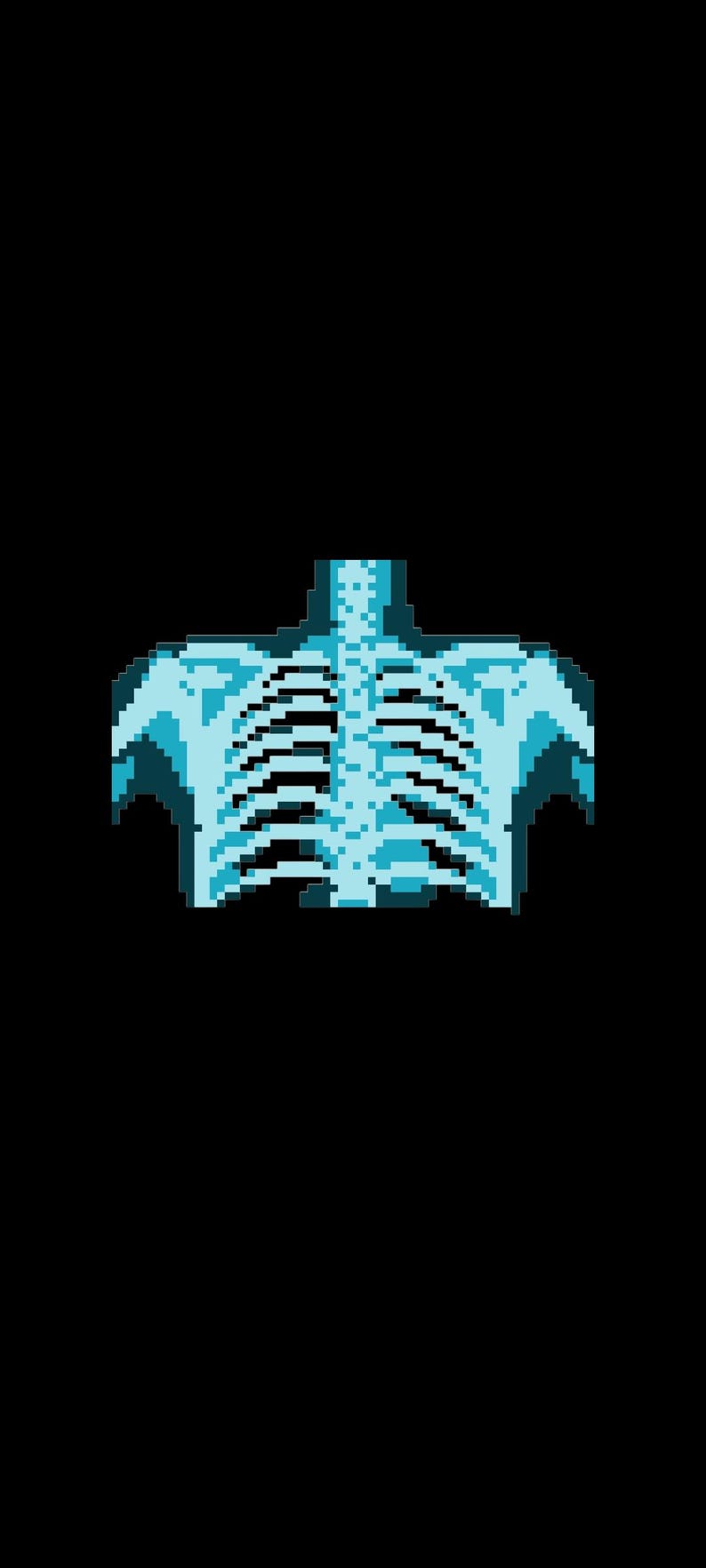 Pixel Ribs X-ray Perler Pattern - Etsy