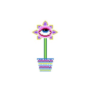 Blume in einem Topf Perler Muster