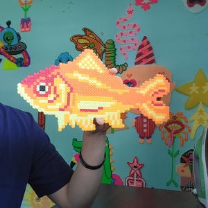 Perler Goldfish Pattern Goldfish Perler Oops - Etsy