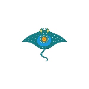 Celestial Stingray Perler Pattern