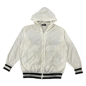 Vintage Chanel Big Logo Windbreaker Hooded Jacket