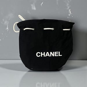 Chanel 90s Large Canvas Logo Drawstring Backpack CHANEL | Bags | Chanel 9s Large Canvas Logo Drawstring  main image 4