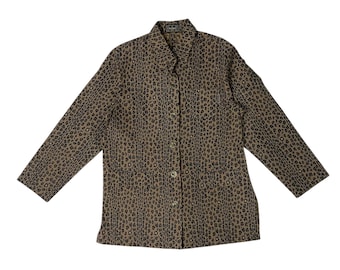 Chaqueta vintage Fendi con monograma de leopardo
