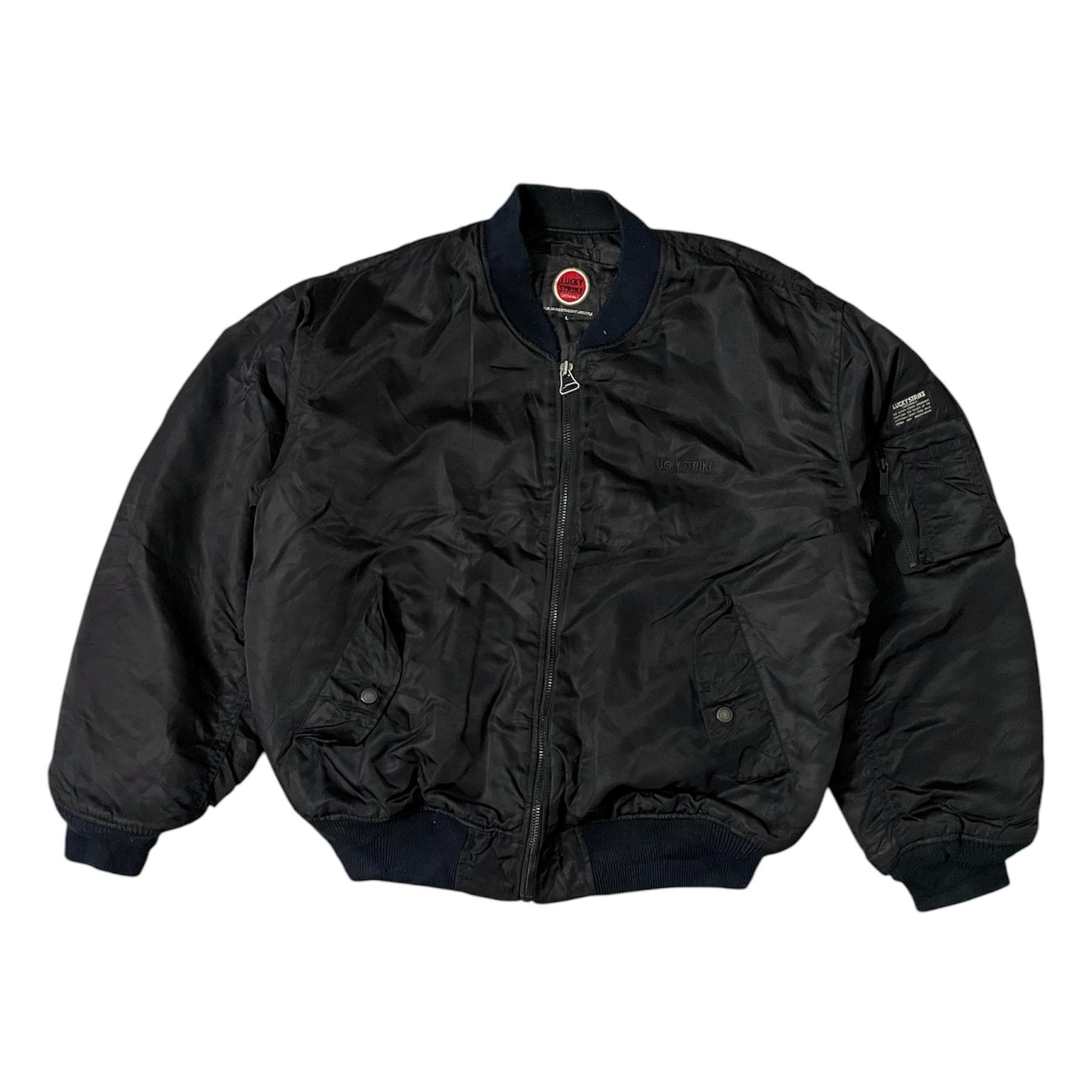 ラッキーストライク　MA-1 フライトジャケット ブラック メンズL ラッキーストライク MA-1 フライトジャケット ブラック メンズL 2025年
