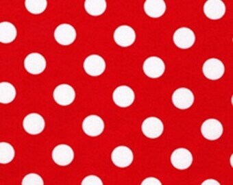 Michael Miller fabric | Dumb Dot in Red | OOP Cotton Fabric by the Yard