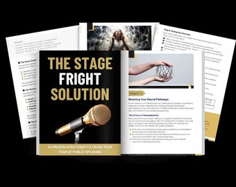 Public Speaking Anxiety Relief Guide | Overcome Stage Fright | Beat Nervousness | Confidence Boosting PDF Workbook