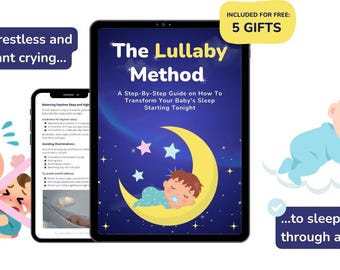 Newborn Sleep Guide PDF | Gentle No-Cry Sleep Training 0-3 Months | Baby Sleep Schedule | New Parent Digital Download