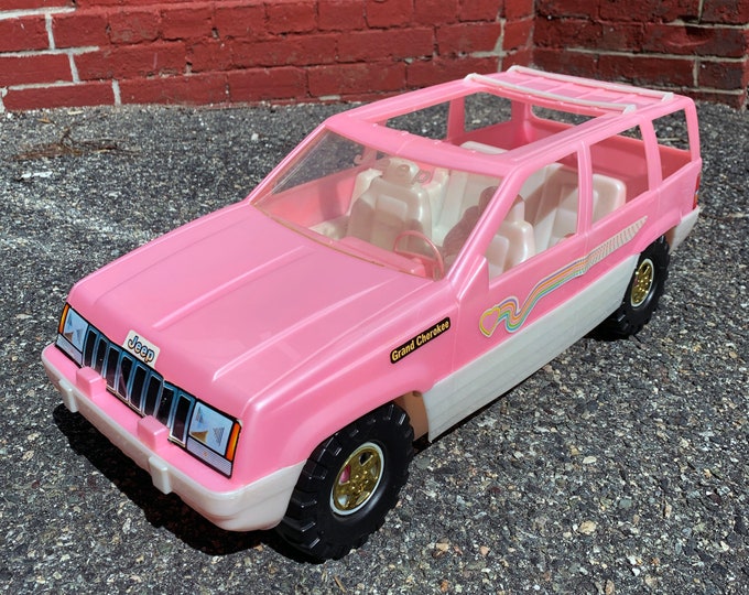 Vintage Barbie Pink Jeep Grand Cherokee Tim Mee Toy Car - Etsy