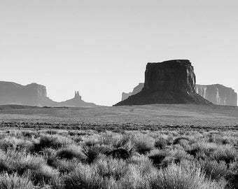 Silhouetten van Monument Valley - Panoramische Fine Art Print