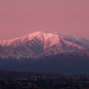 Mount Baldy at Sunset, San Gabriel Mountains - Panoramic Fine Art Print