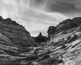 The Brooding Black Knight, Panoramic Fine Art Print