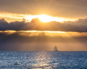 Sailing Through Sunset Fine Art Print