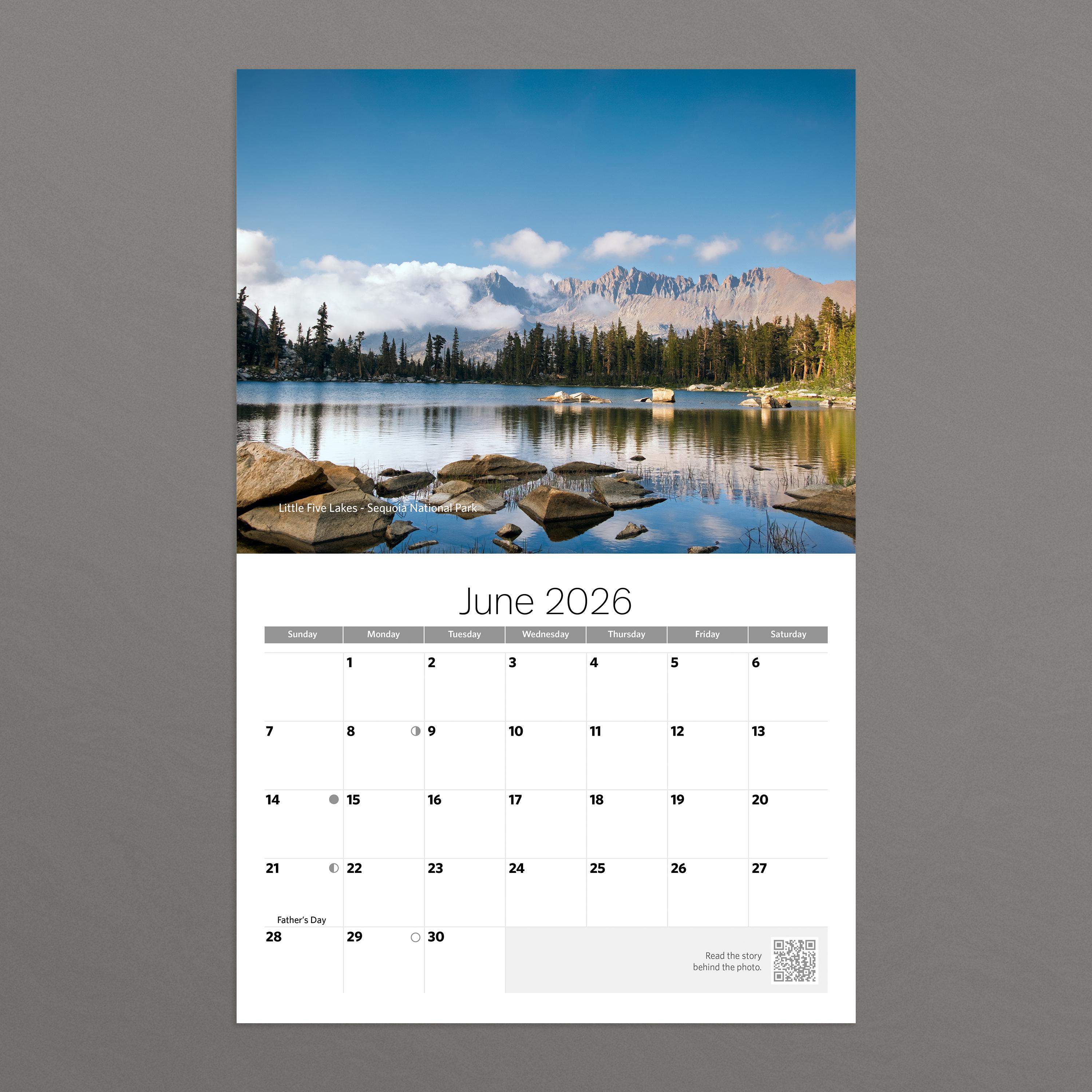 2026 Nature Landscape Wall Calendar: Seasonal Decor & Monthly Planner