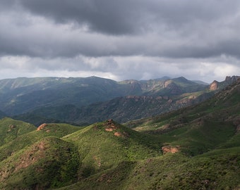 Clouds Over the Santa Monica Mountains Fine Art Print