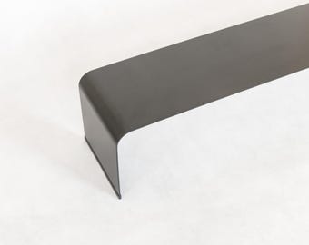 Metal Shoe Rack, Minimalist Black Entryway Holder with Top Shelf