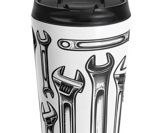 Mechanic Tools-reismok, roestvrijstalen beker van 15 oz
