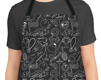 Delantal deportivo para barbacoa para hombre, regalo para papá
