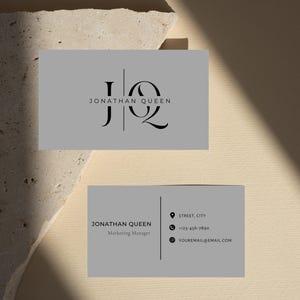 Visitenkarte Canva Vorlage, Luxus Visitenkarte, Ästhetische Visitenkarten, Minimilstic & Professional, Bearbeitbare und Anpassbare Karte