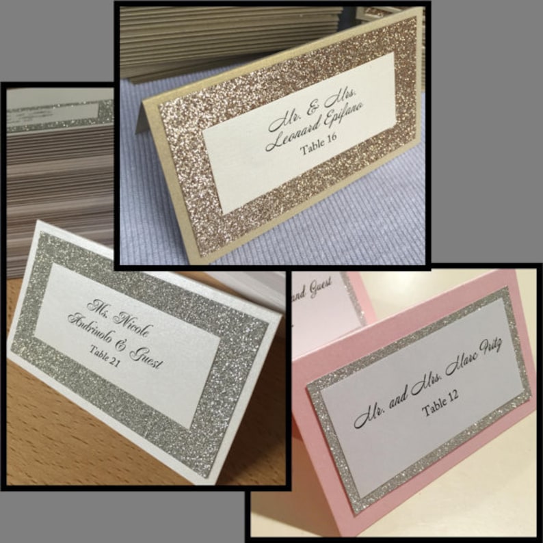 RESERVED for Alyssa Glitter Place Cards