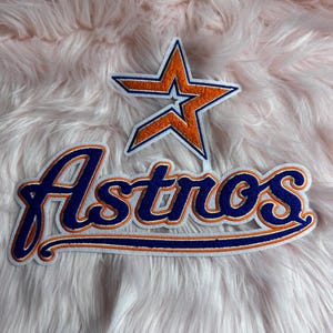 Star Chenille Iron on embroidered sequin Patch 11in. Patch only