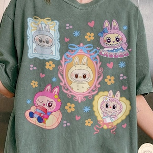 Labubu Aufkleber PNG Bundle, Kawaii Die Monster Clipart Pack, kokette ästhetische Collage, niedliche Y2K Labubu Grafikdesign-Datei für DIY-T-Shirts