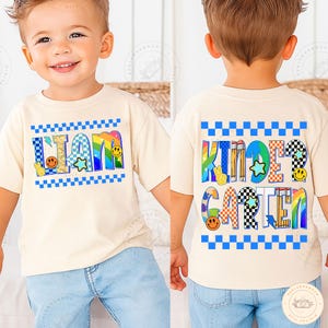 Personalized Back to School Boys PNG Bundle, Kindergarten Kid Design, First Day Shirt PNG, Pre-K to Fourth Grade Png, School Boy Sublimation