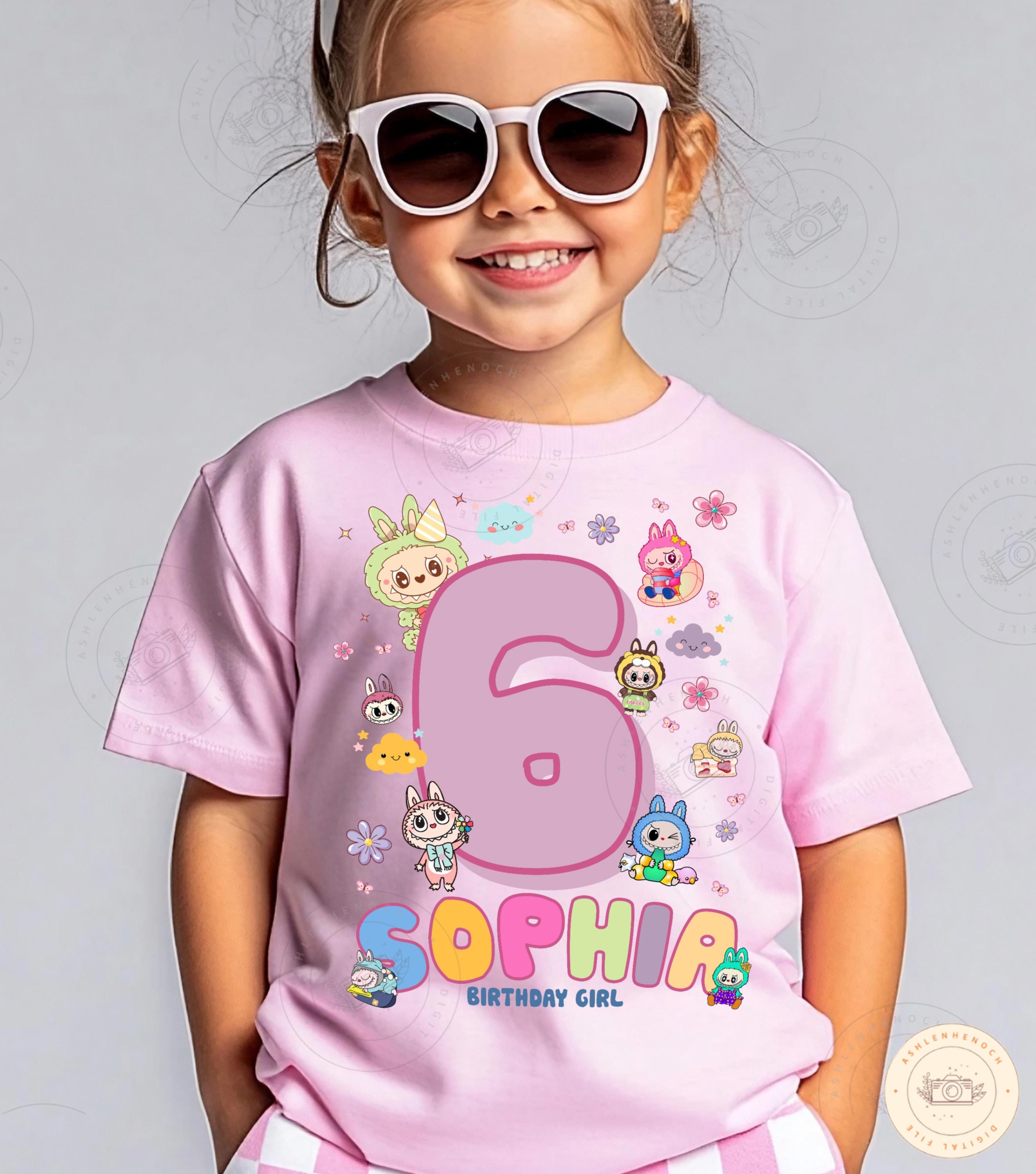 Cute Monster Bunny Birthday PNG – Personalized Age Monster Design, Fluffy Creature Digital Download for Kids Party