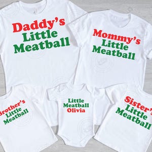 Mommy’s Little Meatball Family PNG, Funny Retro Text Design, Cute Quote