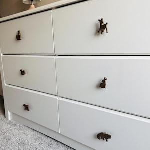 Woodland Animal Drawer Pulls: 3D Printed Knobs for Nursery Decor