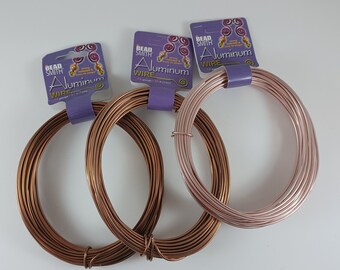 0.6mm 22 GAUGE 3 X 10mts HIGH QUALITY NON TARNISH GOLD COLOURED COPPER WIRE 