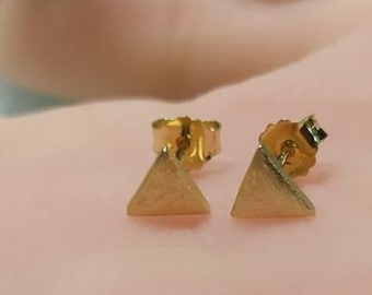 Orecchini Small Triangle Stud, Orecchini Triangolo, Orecchini d'argento Sterling, Borchie, Gioielli, Regalo, Orecchini Minimalisti