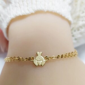 Mother daughter bracelet, Bunny Bracelet - for Girls, baby, Custom Tiny Bunny Jewelry, Cute Bunny Charm, Gold  Bracelet,