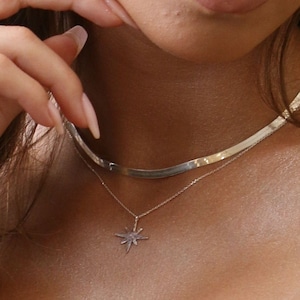 Sterling SILVER necklace snake chain, Herringbone choker, High quality Flat snake chain, 18K gold vermeil ,Gold Chain, herringbone, 3.6mm