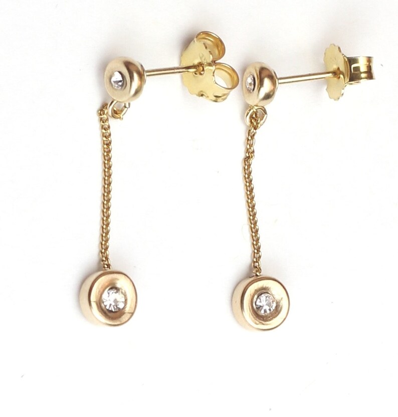 Elegant Crystal Solitaires Earrings.Bridesmaid gift wedding jewelry 14k gold fill or all silver Bridal Earrings mothers day gift