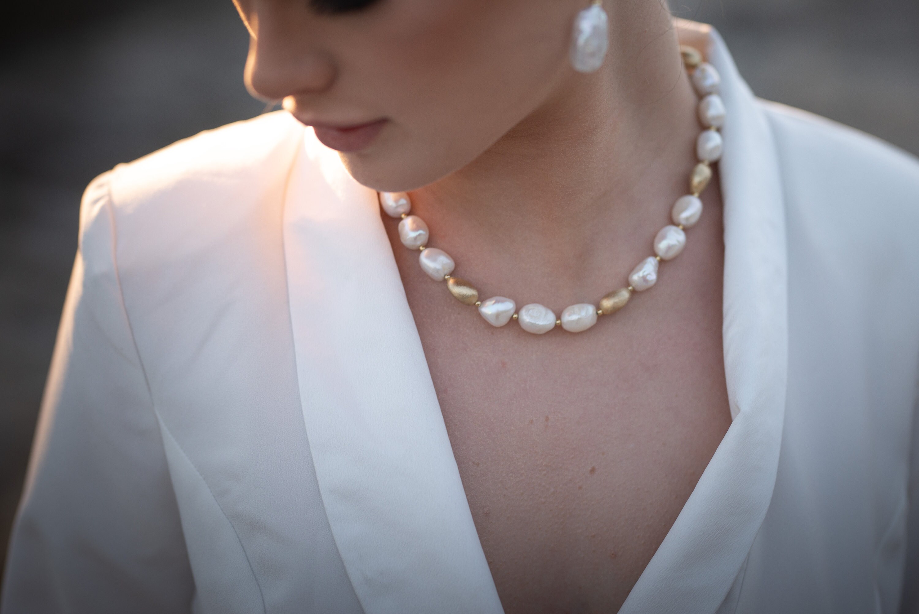 The Pearl Drama Necklace-Gold main image 0