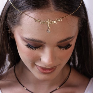 Bridal Forehead Jewelry. 18ct gold /Rose gold. Bridal Jewelry. image 4