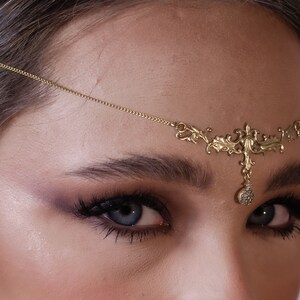 Bridal Forehead Jewelry. 18ct gold /Rose gold. Bridal Jewelry. image 2