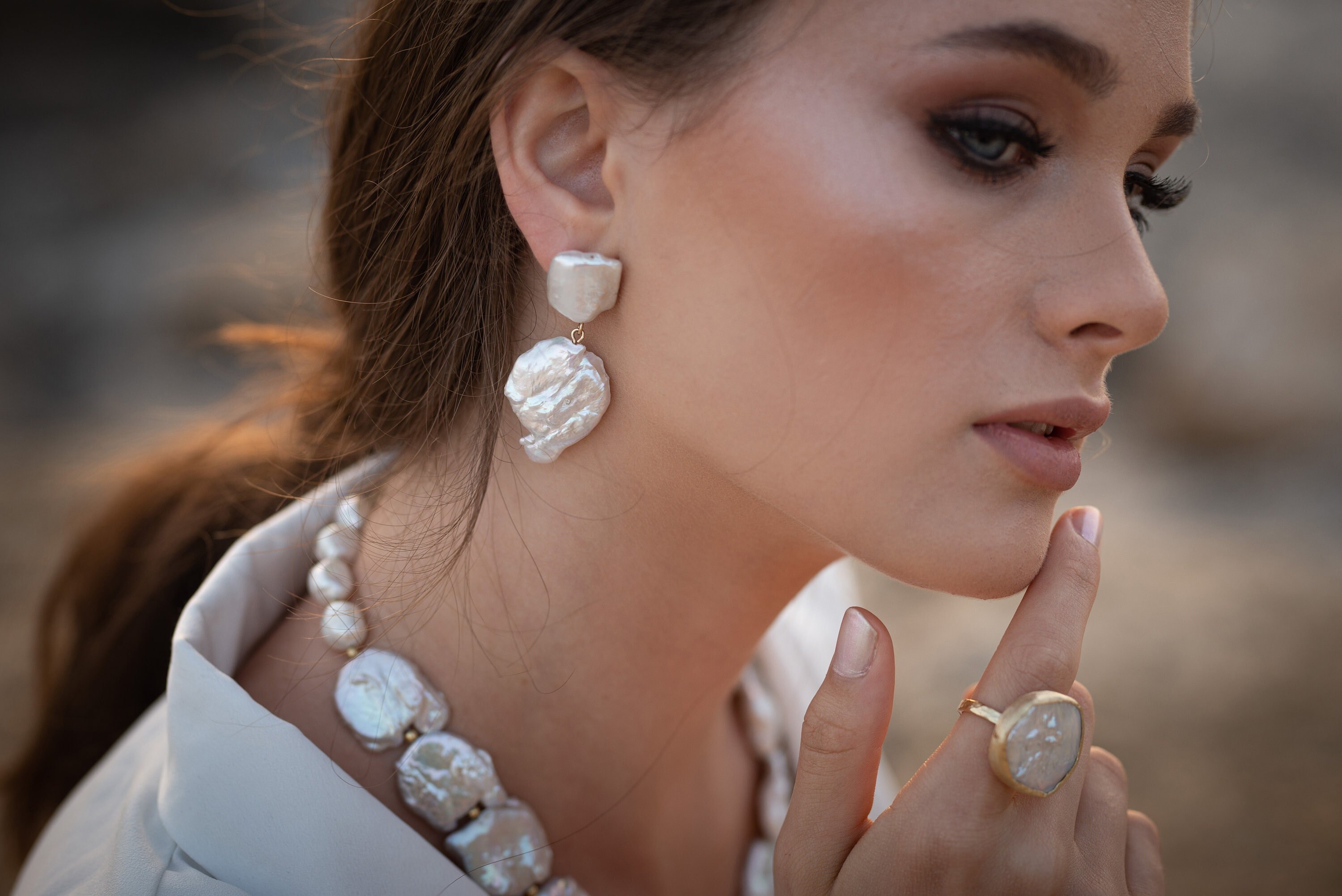 ピアス Monday Edition _ MJxME Baroque Pearl String Earrings Baroque-Pearl-Earrings---JW-ER