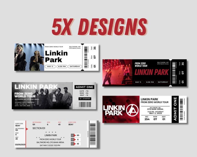 Wie Viel Kostet Linkin Park Ticket www.etsy.com