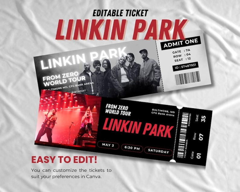 Was Kostet Ein Ticket Für Linkin Park 2017 www.etsy.com