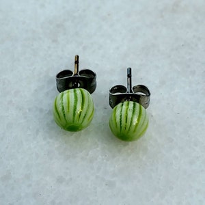 Handmade hot Glass Stud Earrings