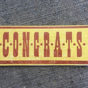 Gefeliciteerd Letterpress Card
