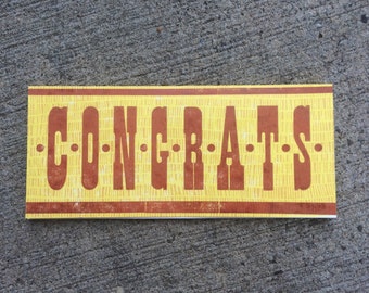Congrats Letterpress Card