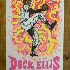 Dock Ellis Holzschnitt