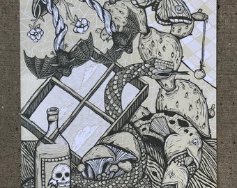 An Enticing Twine Woodcut