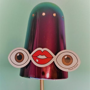 Eyes and Lips Emoji Face. TikTok inspired magnet. Funny magnets. image 1