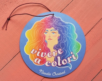 Rainbow Hair Air Freshener, seize the day, essential oils, car freshener, la dolce vita