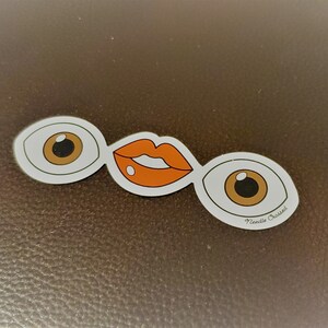 Eyes and Lips Emoji Face. TikTok inspired magnet. Funny magnets. image 2