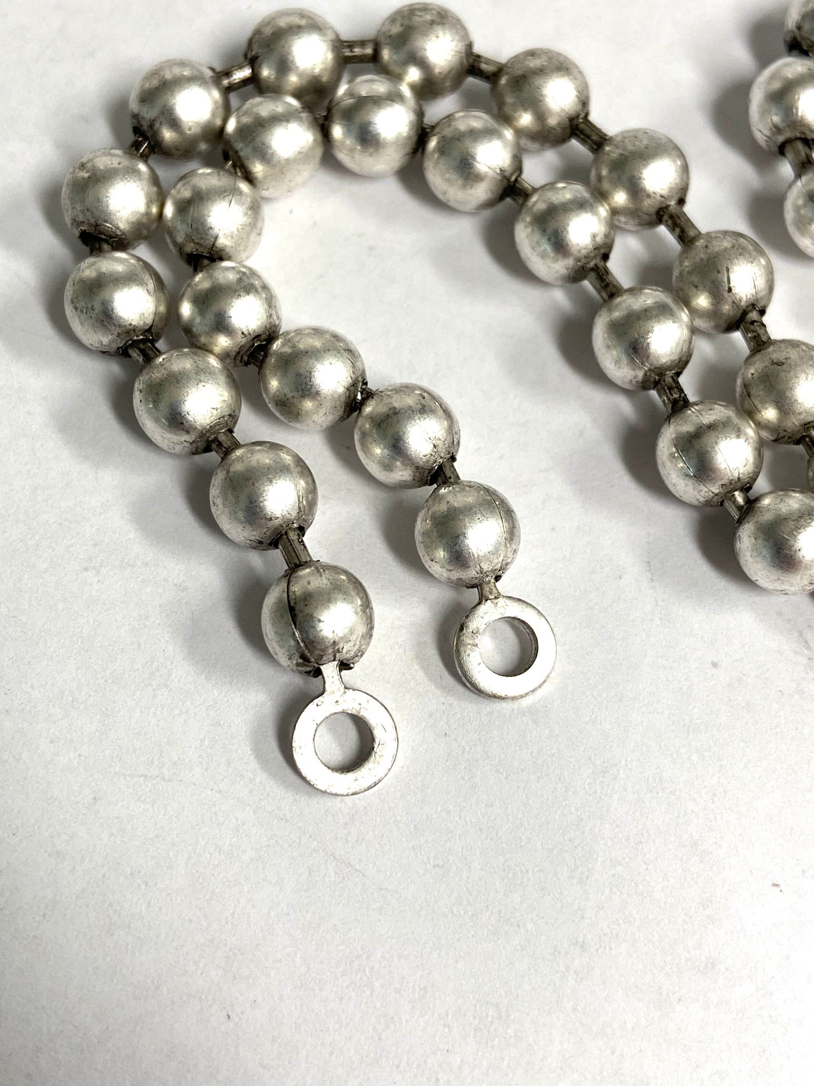 18 Brass Ball chain necklace 6mm beads Antique Silver DIY Etsy